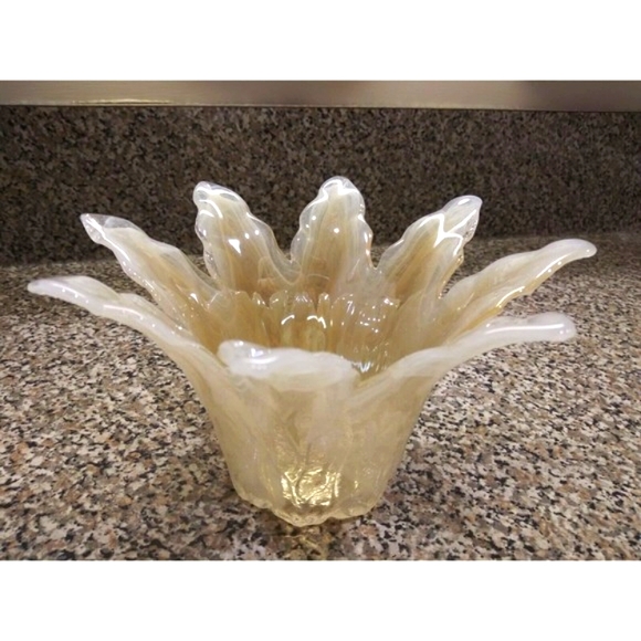 MURANO Italy Art Glass Hand Blown Flower Tealight/Votive Candle Holder NWT - Picture 3 of 5